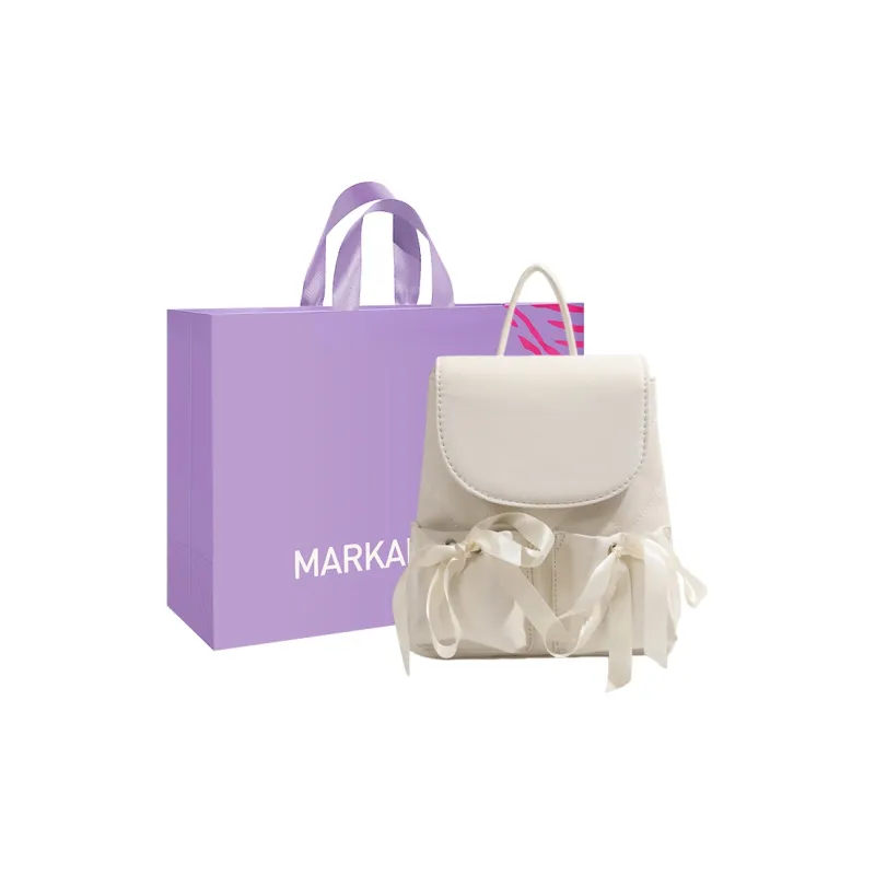 MARKANGARO PU Backpack Regular Women's Pink/White-8