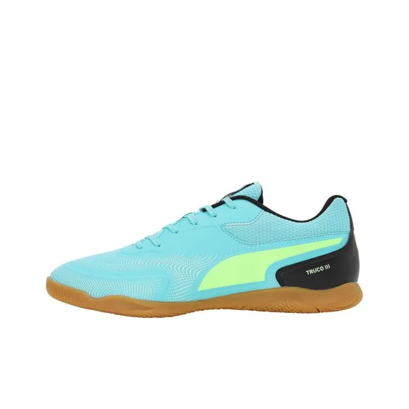 PUMA Truco 3 IC/IN Indoor Anti-Slip Wear-Resistant Soccer Shoes Men's Sky Blue-0
