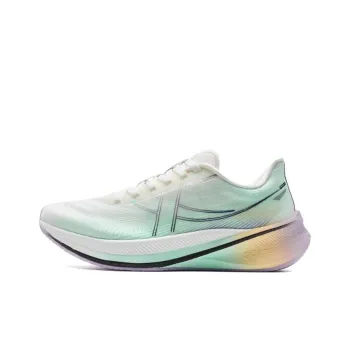 XTEP Cushioned Slip Resistant Abrasion Resistant Low Top Sprint Running Shoes Women's White Green
