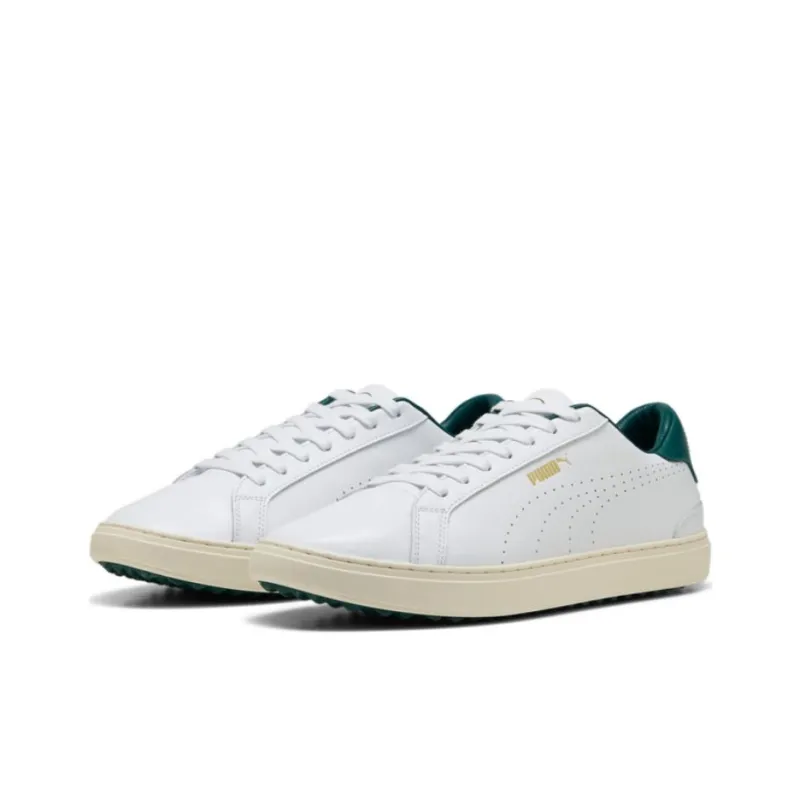 PUMA Anti Slip Wear Resistant Low Top Golf Shoes Men's White-2