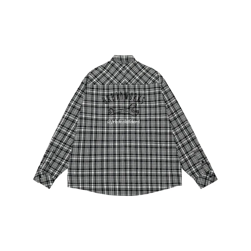 URBAN STANDARD Shirt Men's Black White Plaid-1