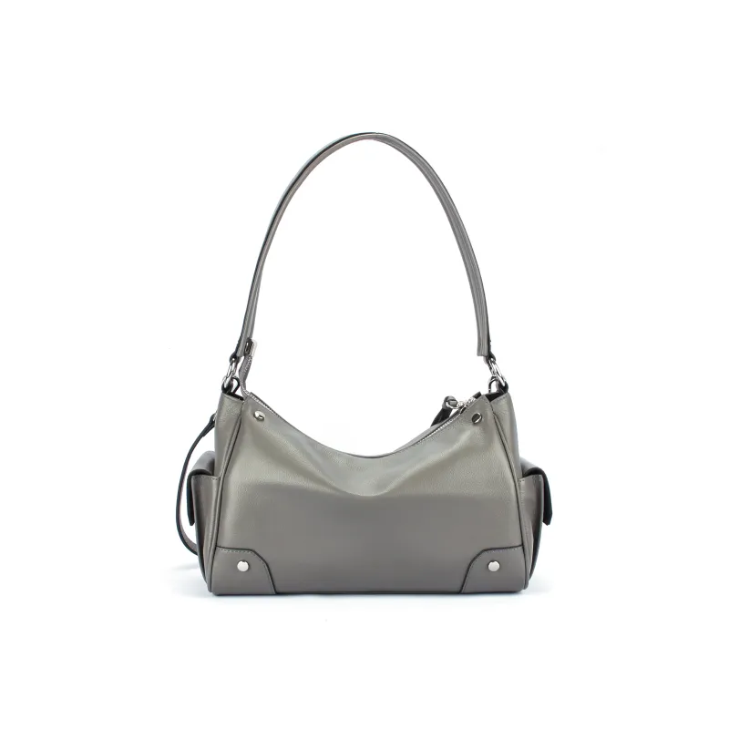 AQUASCUTUM Top Grain Cow Leather One Shoulder Handbag Women's Multicolor-0