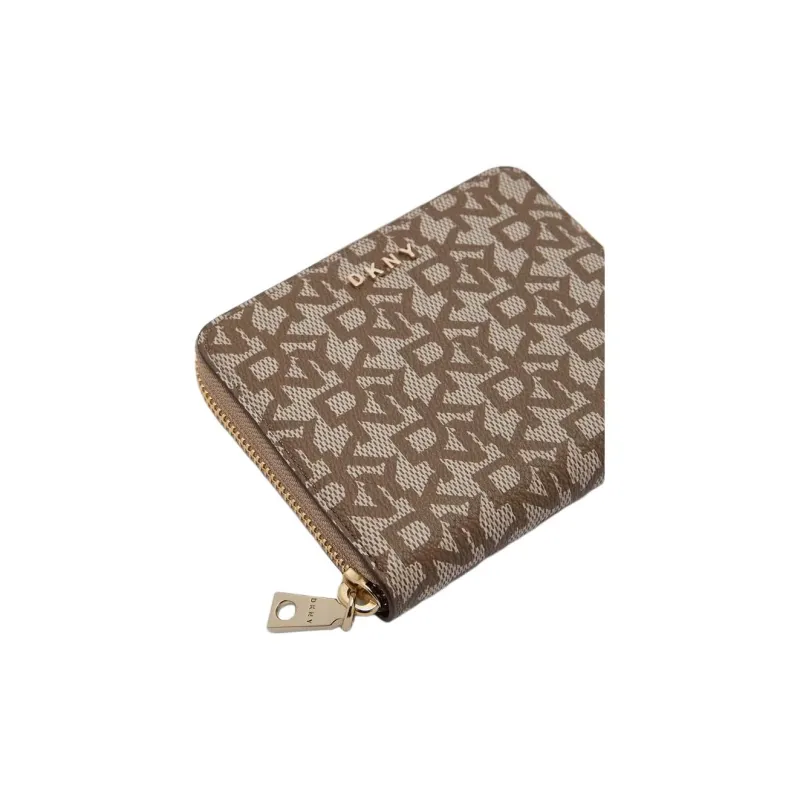 DKNY Artificial Leather Bonded PU Wallet Women's Light Brown-4
