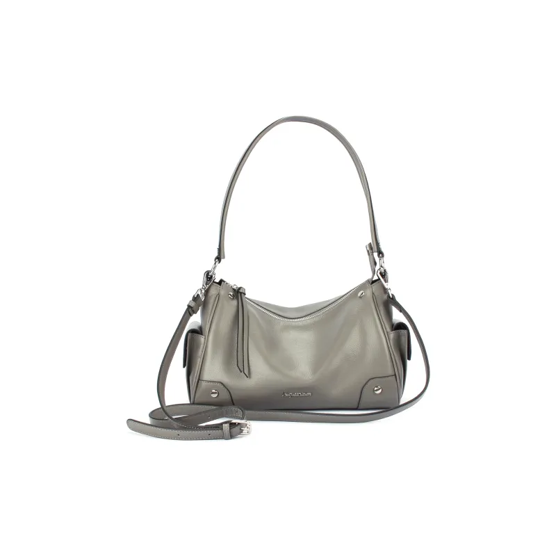 AQUASCUTUM Top Grain Cow Leather One Shoulder Handbag Women's Multicolor-5