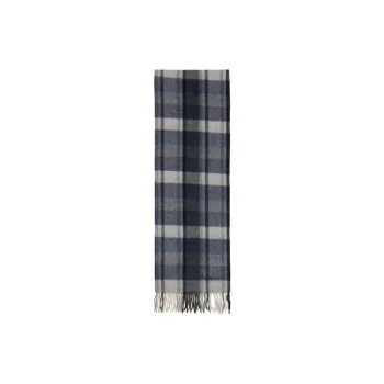 FERRAGAMO Cashmere Knit Scarves Unisex Blue
