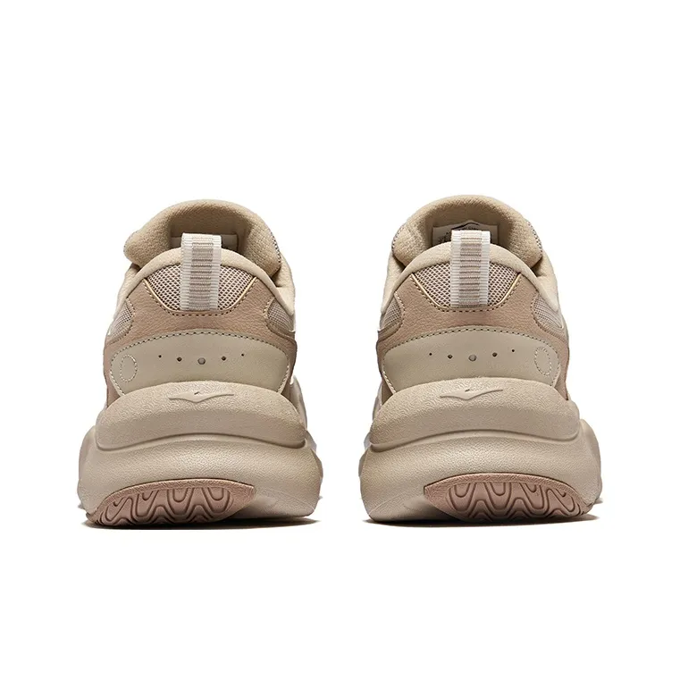 Erke Height Increasing Rebound Slip-Resistant Low-Top Casual Shoes Men's Light Linen Gray Taupe-3
