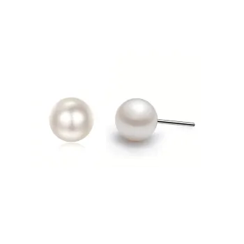 BLESSED BULLET Pearl S925 Silver Stud Earrings Women's