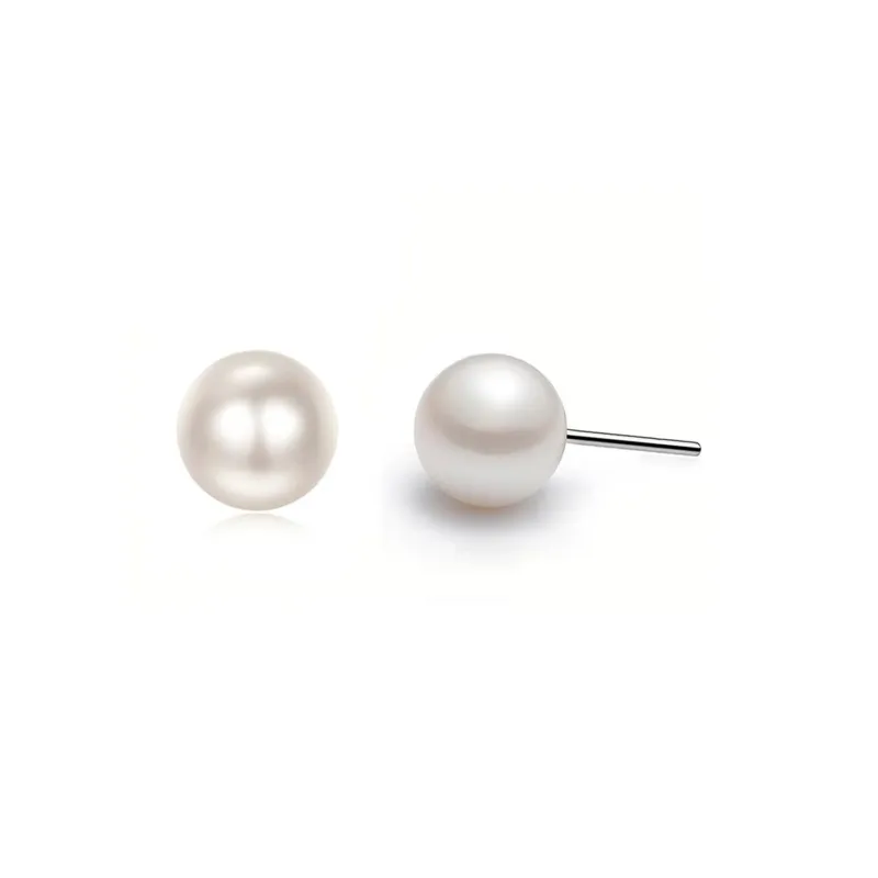 BLESSED BULLET Pearl S925 Silver Stud Earrings Women's-0
