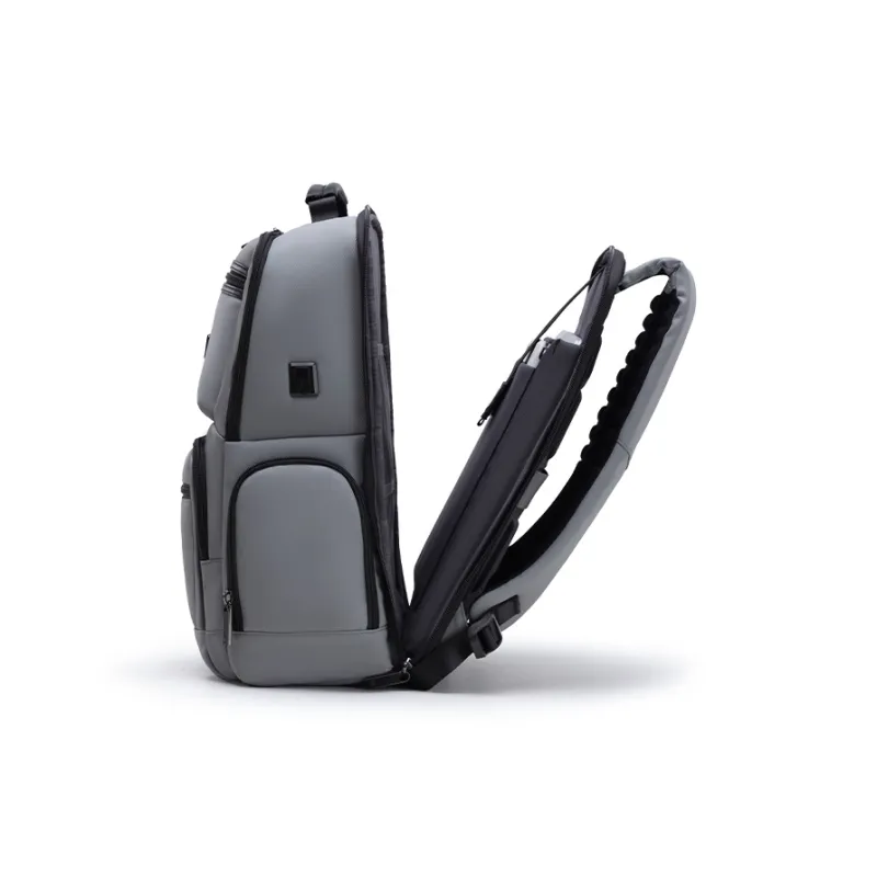 HLA Polyester Backpack Large Size Men's Black/Gray-8
