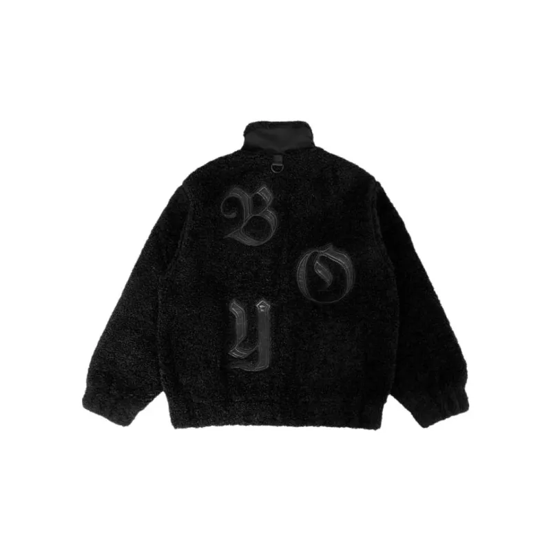 Boy London Velvet-feel Coat Unisex Black-1
