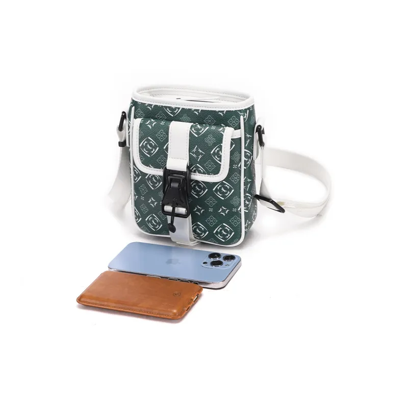RED DRAGONFLY PVC Crossbody Bag Unisex Green-4