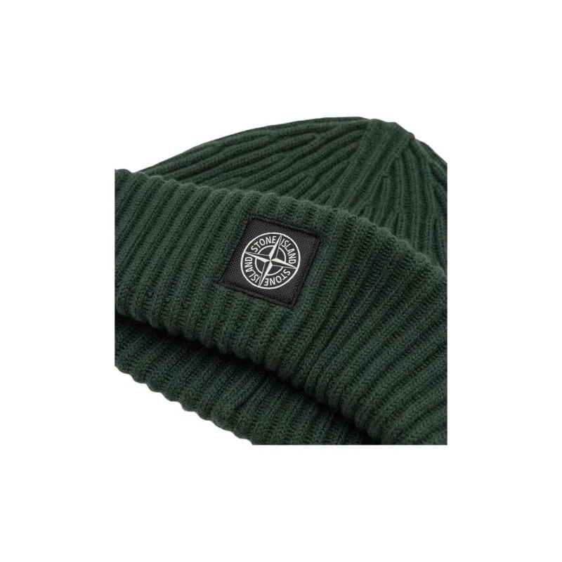 STONE ISLAND Compass Patch Knitted Beanie-2