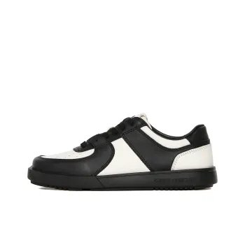 CHOCO CONCERT Circle Square Low Top Skateboard Shoes Women's Black White