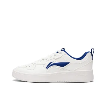 LiNing Early Cloud Wear Resistant Lightweight Height Increasing Low Top Skateboard Shoes Men's Ivory Blue
