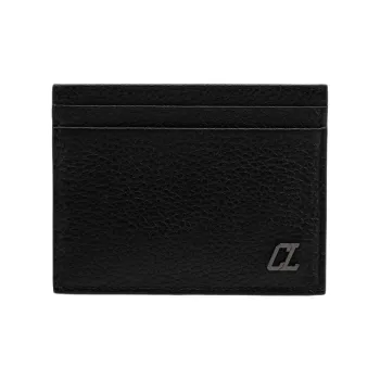 CL LUBOTING Calfskin Card Holder Men's Black
