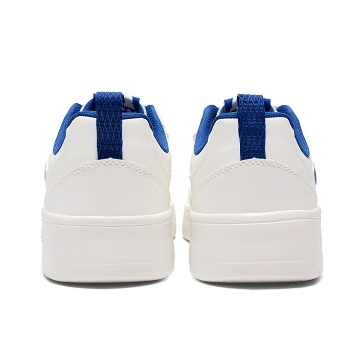 LiNing Early Cloud Wear-Resistant Lightweight Height Increasing Low-Top Skateboard Shoes Men's Ivory Blue-4