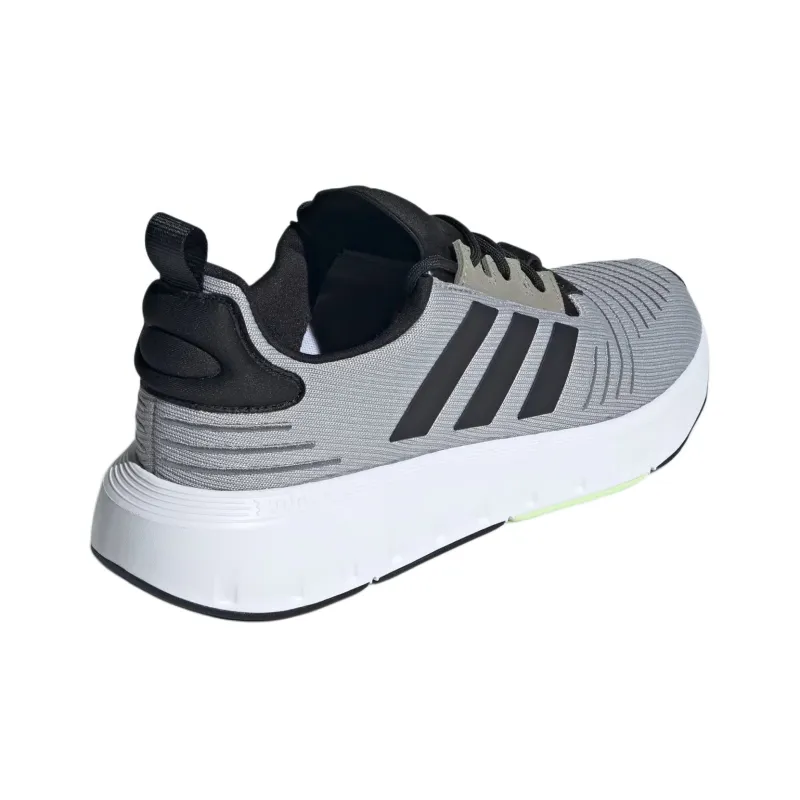 Adidas Swift Run Anti Slip Wear Resistant Low Top Casual Shoes Men's Gray-4