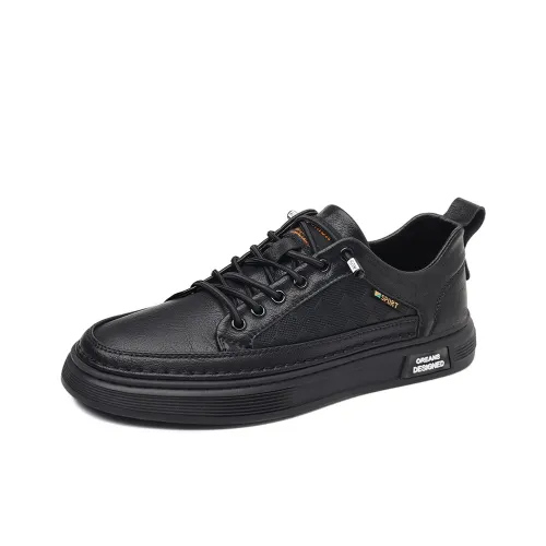 Mr. Thorn Tree Low Top Skateboard Shoes Men's Black