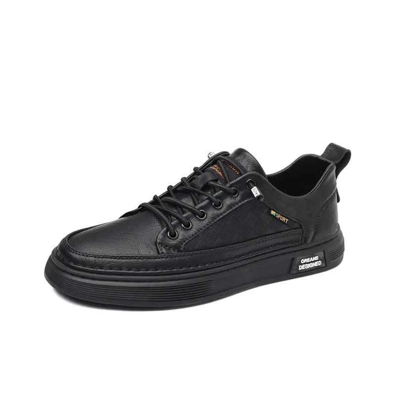 Mr. Thorn Tree Low-Top Skateboard Shoes Men's Black-0