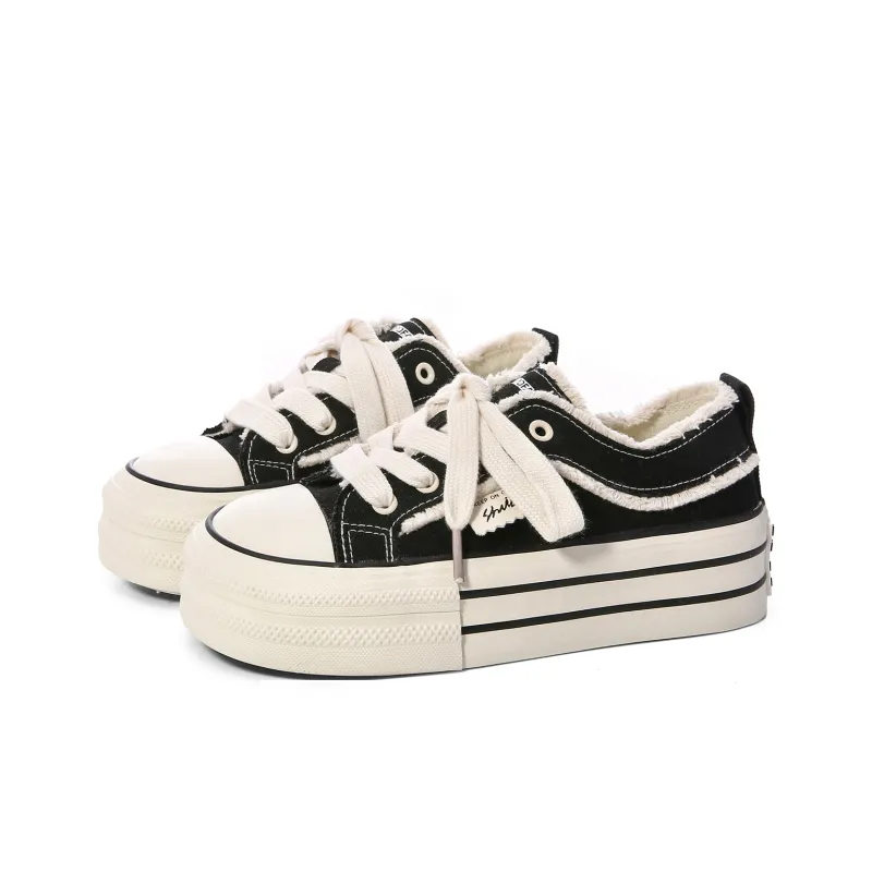 Lovely You Abrasion Resistant Lightweight Height Increasing Low Top Skateboard Shoes Women's-11