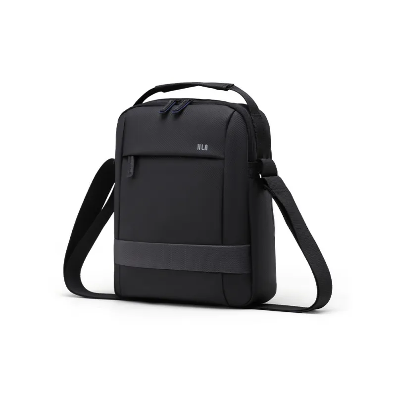 HLA Polyester Crossbody Bag Medium Size Men's Black/Gray-1