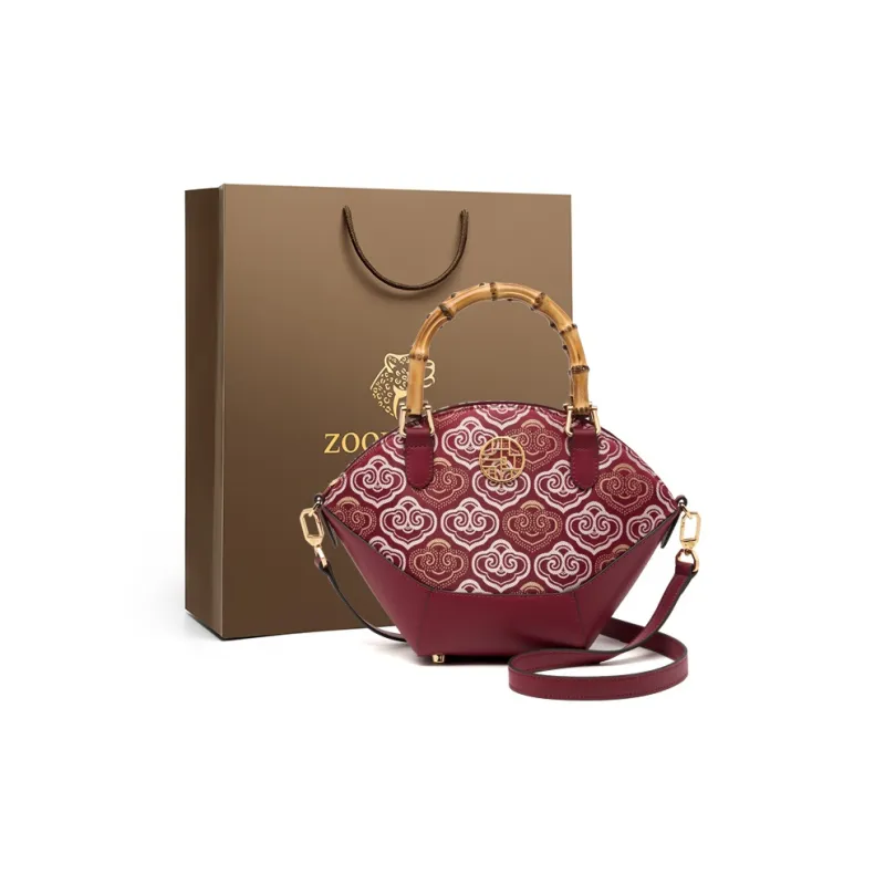 ZOOLER Cow Leather Crossbody Bag Medium Size Women's Han Dynasty Black/Forbidden City Red/Apricot/Royal Blue-1