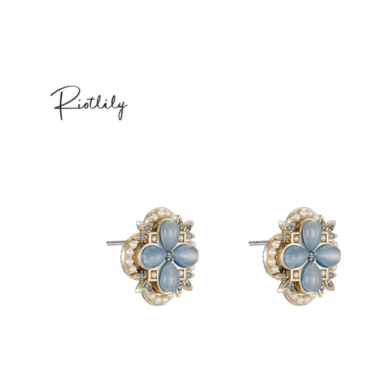 RiotLILY Cubic Zirconia Stud Earrings Unisex-3