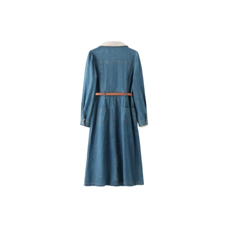 PIERRE CARDIN Long Sleeved Dresses Women's Denim-1