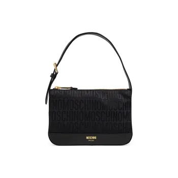 MOSCHINO Leather Shoulder Bag Regular Women's Black