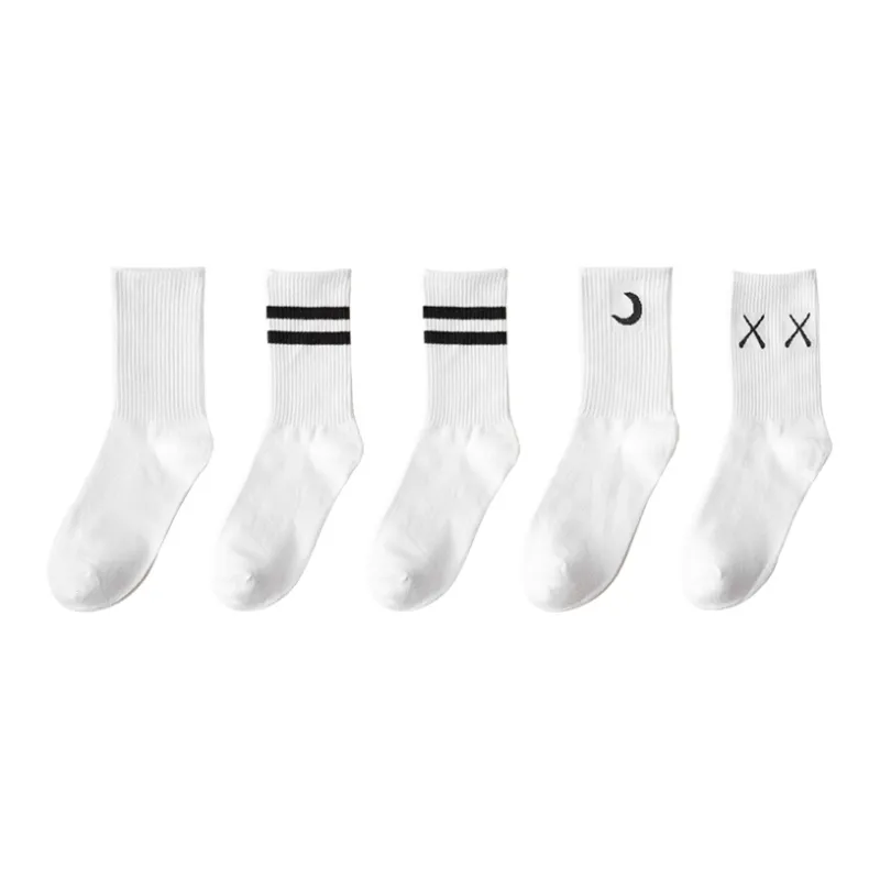 PLANDOO Mid Calf Socks Unisex 5 Pack-6
