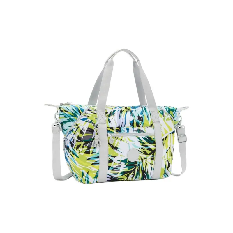 Kipling Polyester Tote Bag, Shopping Bag, Shoulder Bag, Handbag Medium Size Unisex Green & Multicolor-1