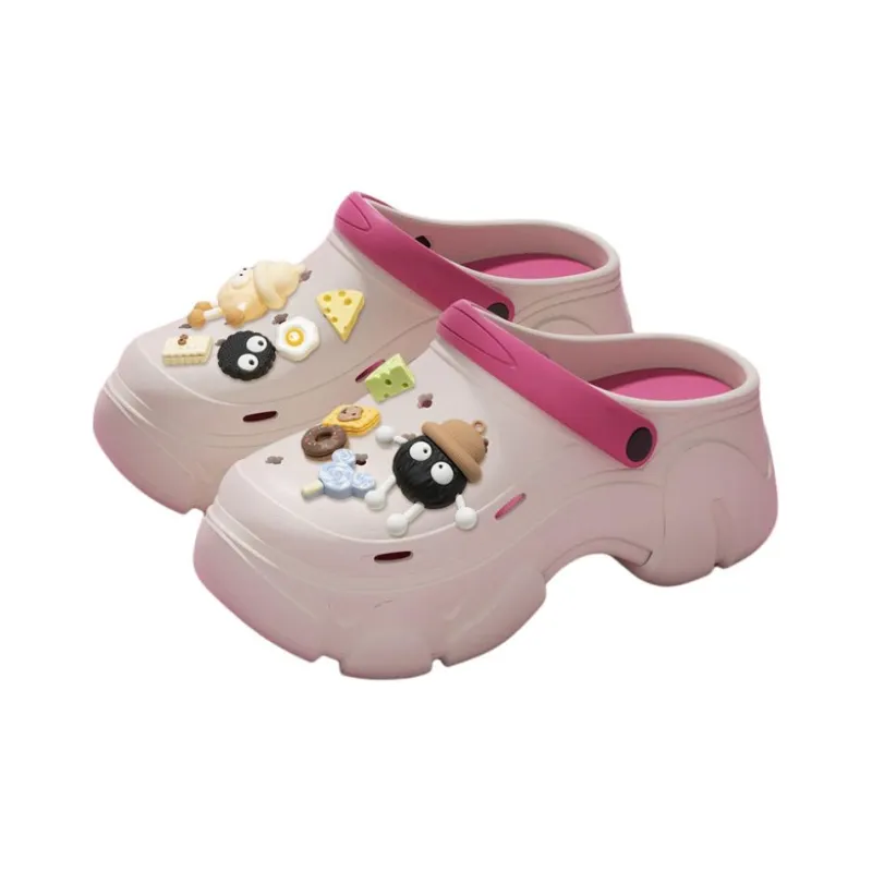 ECAC 8.0cm Height Increasing Summer Slip Resistant Platform Closed Toe Home Slippers-2