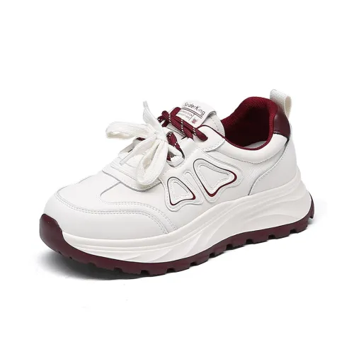 Spider King Low-Top Casual Shoes Women's Beige Red