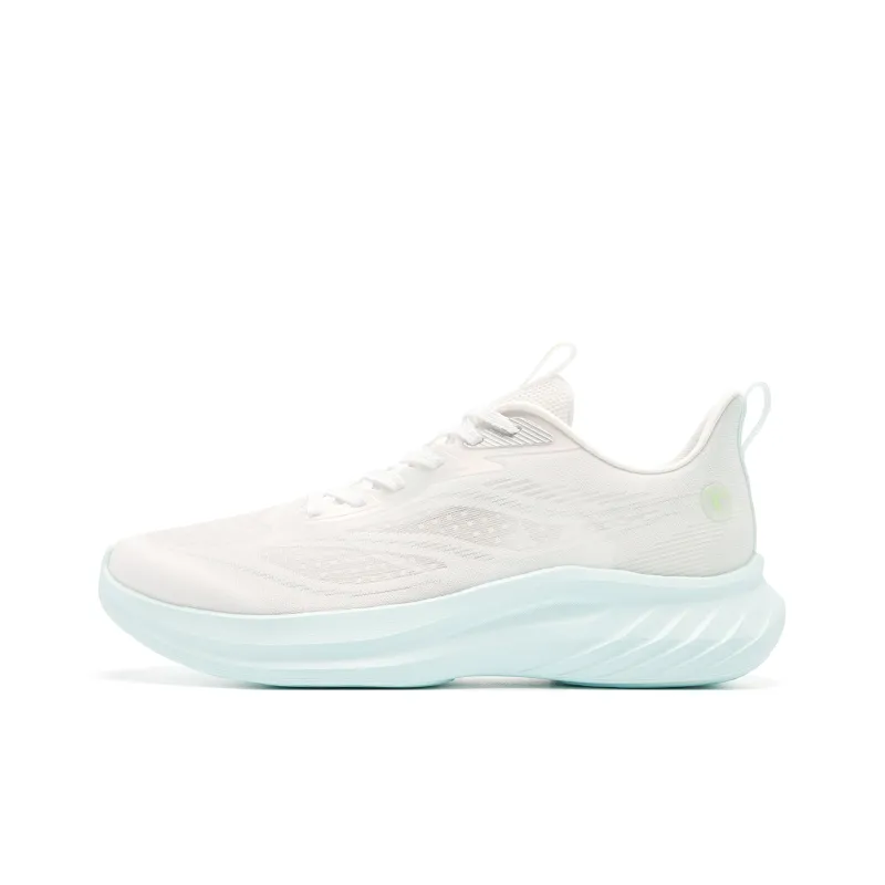 QIAODAN Cushioned Slip-Resistant Abrasion-Resistant Low-Top Casual Running Shoes Men's White-0