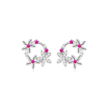 CENTURY&KINDLE S925 Silver Stud Earrings Women's
