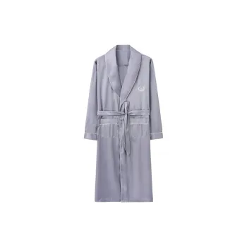Huggy Kissy Bath Robes Men's Light Gray