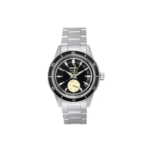 SEIKO Automatic Mechanical Movement Stainless Steel Strap Watch 40.8mm Men's Watches Black Dial