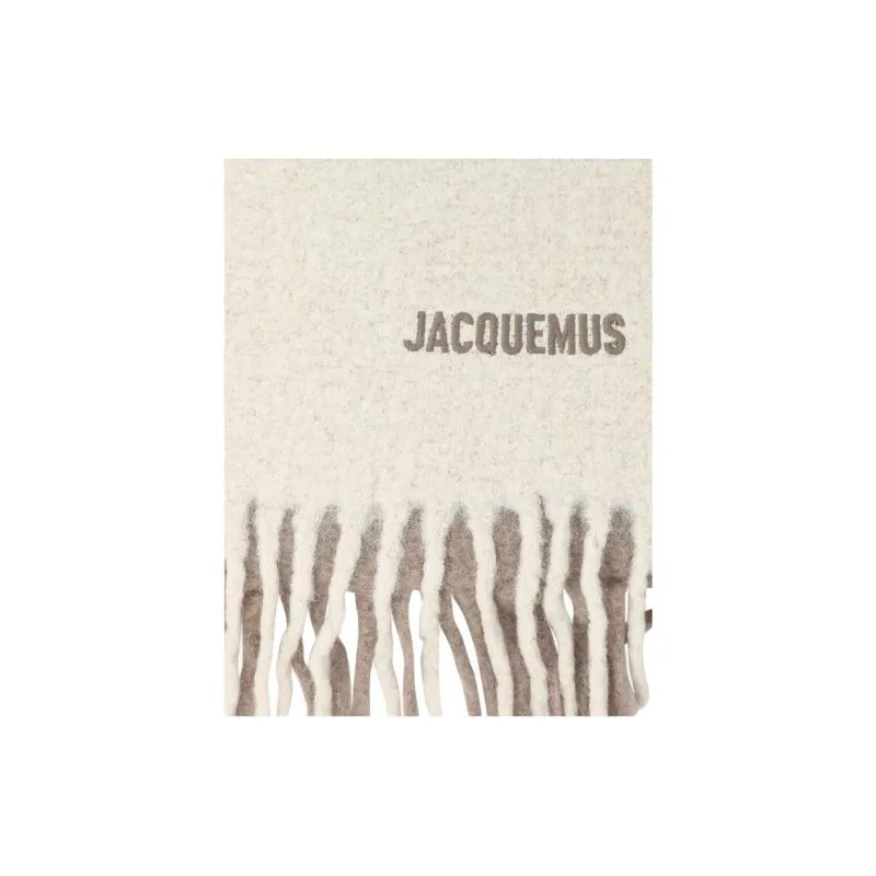 Jacquemus L'écharpe Moisson Gradient-Effect Fringed Scarf-4