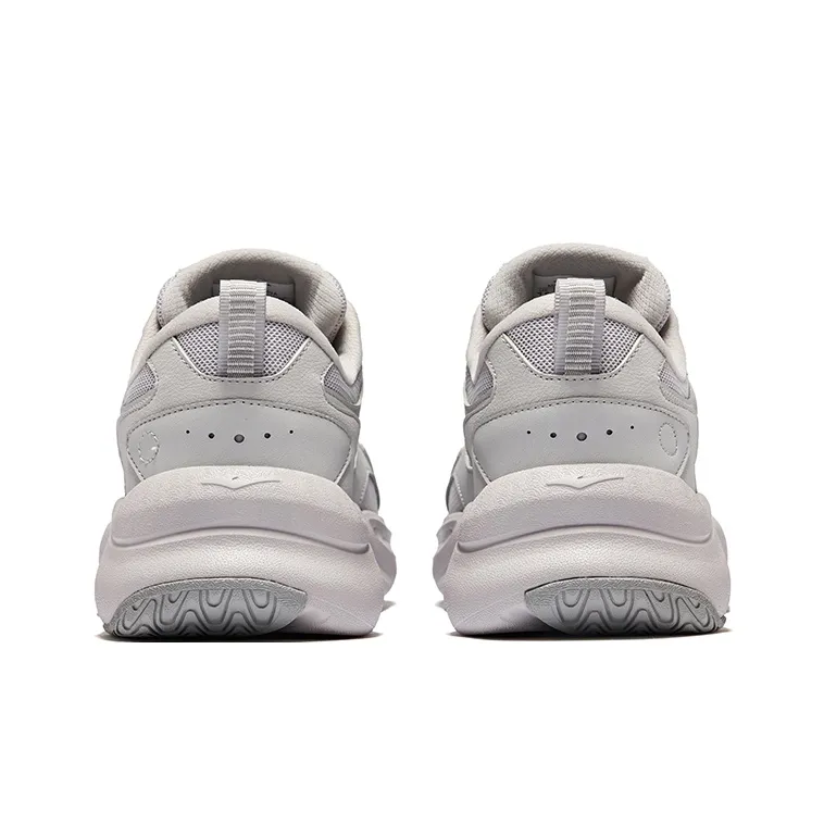 Erke Height Increasing Rebound Slip-Resistant Low-Top Casual Shoes Men's Mist Gray Recycling Gray-3