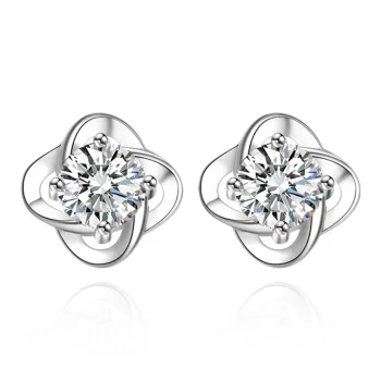 MOLADY 999 Fine Silver Stud Earrings Women's