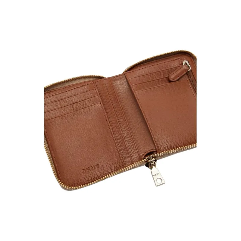 DKNY Artificial Leather Bonded PU Wallet Women's Light Brown-2