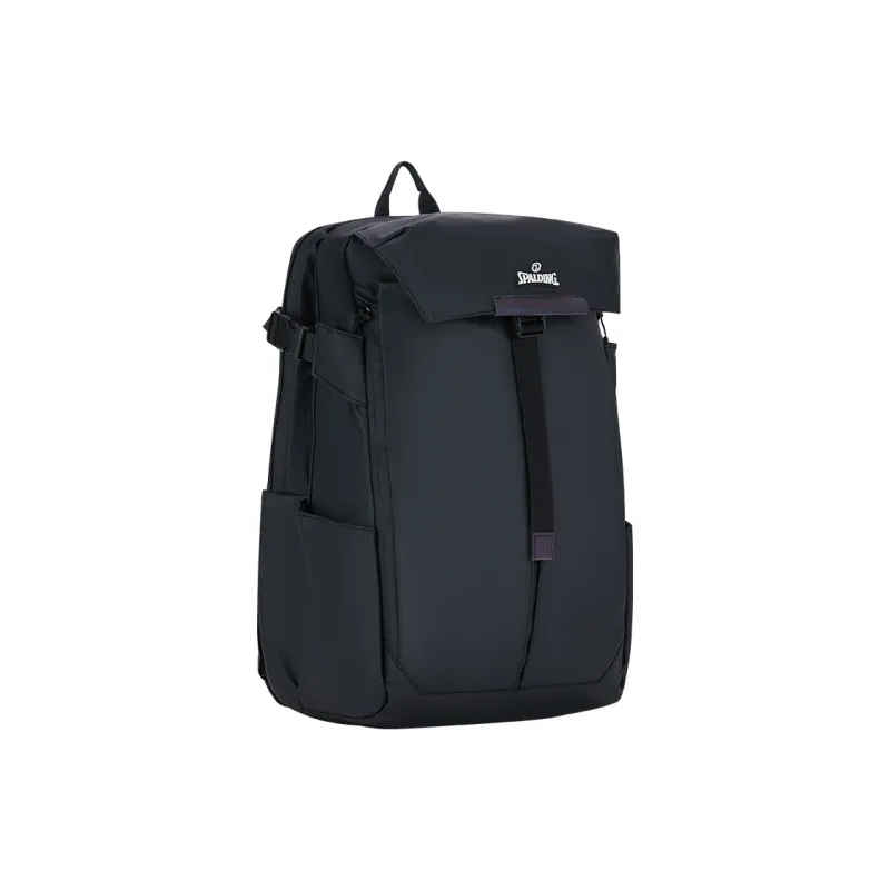 SPALDING Membrana Dermalis With Polyester 3D Style Casual Fashion Backpack Regular Unisex Black-1