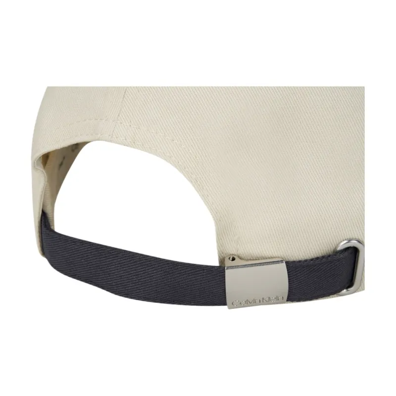 CALVIN KLEIN Cotton Baseball Caps Unisex Ecru/Blue Gray-3