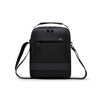 HLA Polyester Crossbody Bag Medium Size Men's Black/Gray
