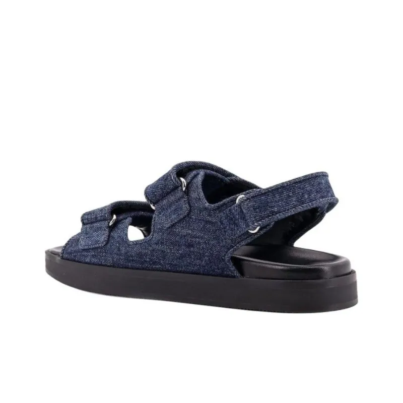 Givenchy One Strap Sandals Women's Dark Blue-3