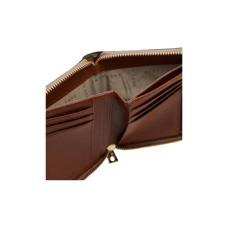 DKNY Artificial Leather Bonded PU Wallet Women's Light Brown-3