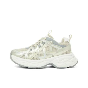COMELY Chunky Sneakers Women's Low Top Silver/Gold