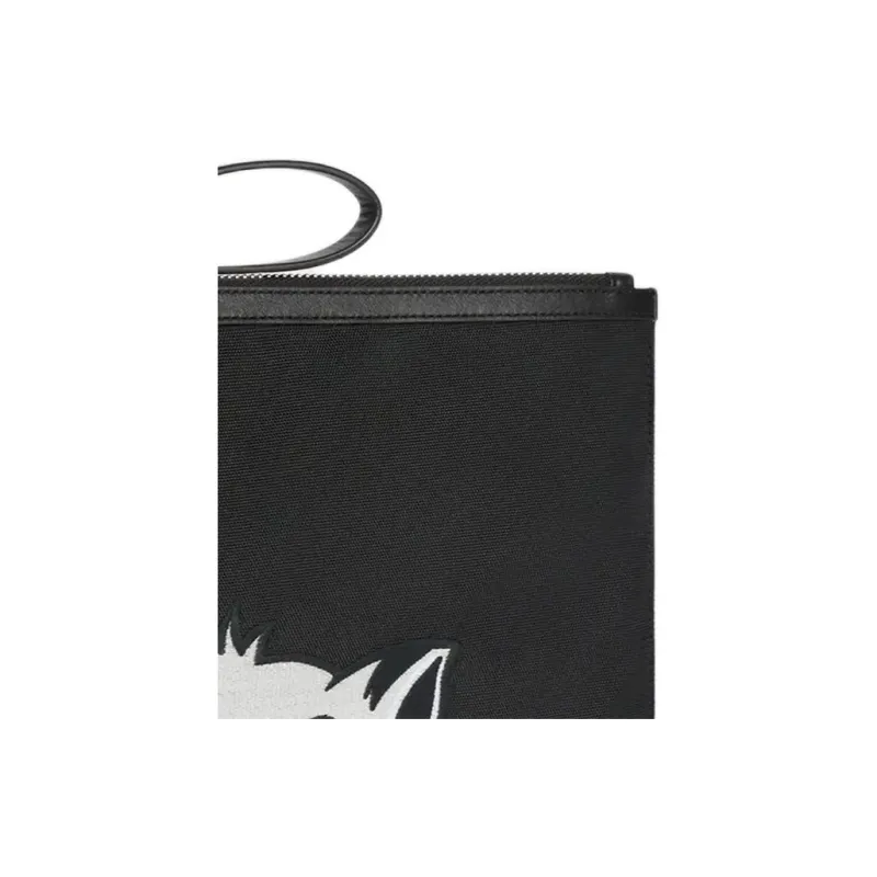KENZO Polyester Clutch Large Size Men's Black-3