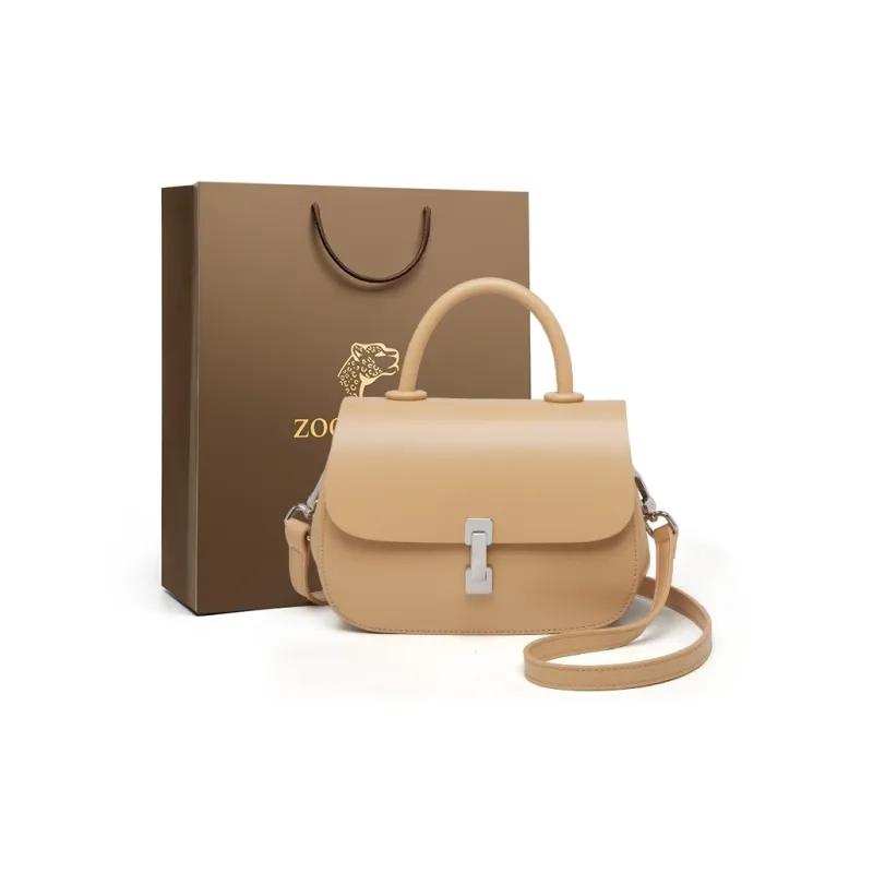 ZOOLER Cow Leather Crossbody Bag, Shoulder Bag Women's Cream Apricot/Milkshake White/Cookie/Hepburn Black-14