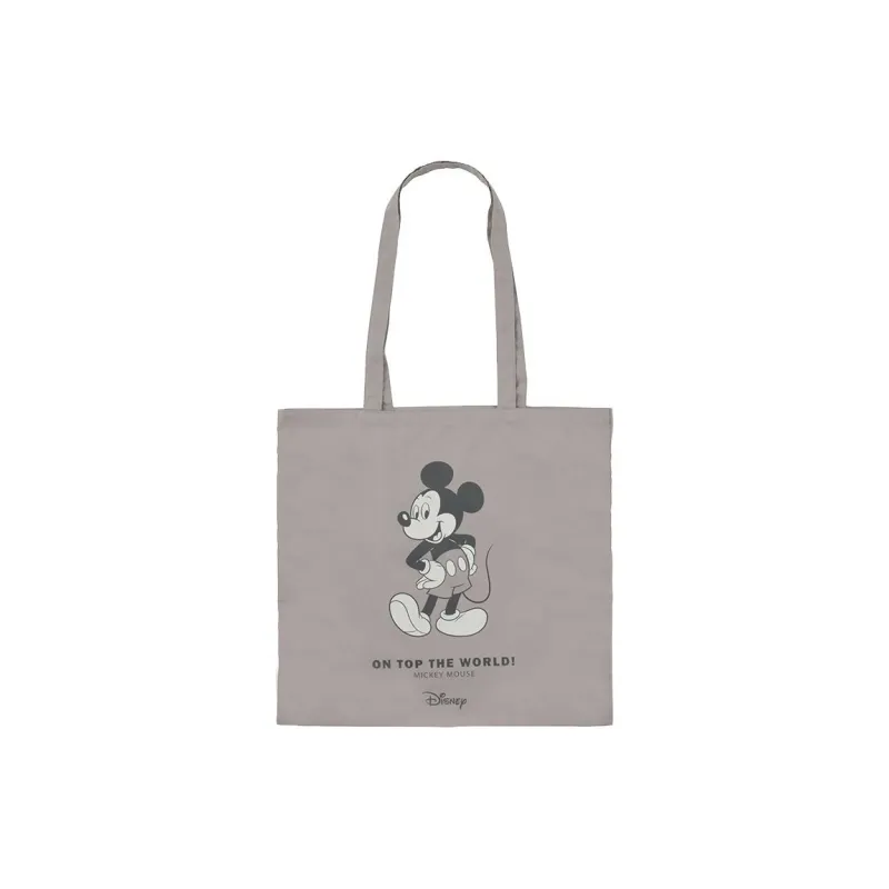 Disney Canvas Bag Tote Bag Shopping Bag Shoulder Bag Unisex Gray-0